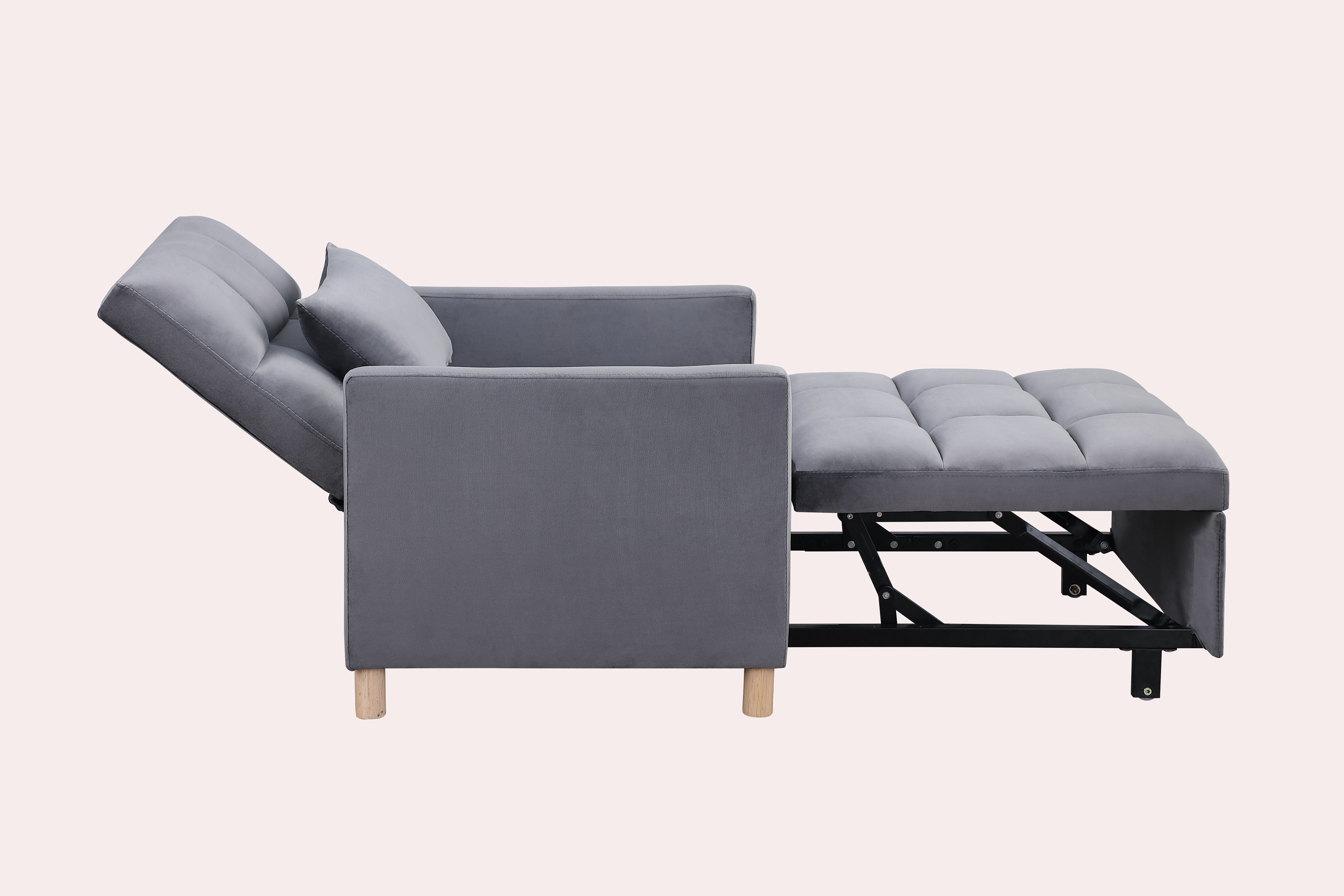 Hokku Designs Kerio Twin 31.3'' Wide Velvet Tight Back Futon Chair