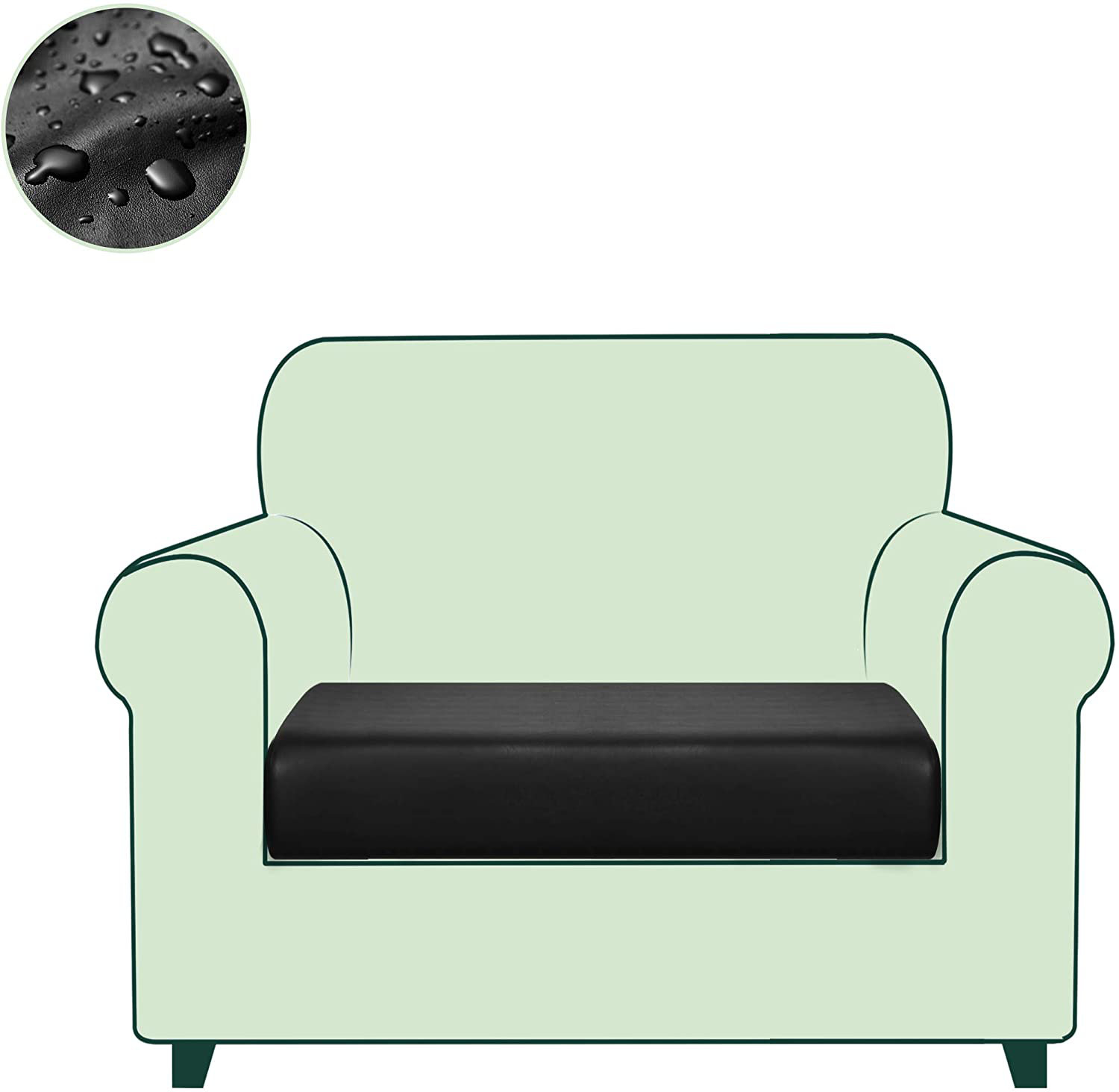 Rebrilliant Changaris PU Waterproof Stretch Leather Box Cushion