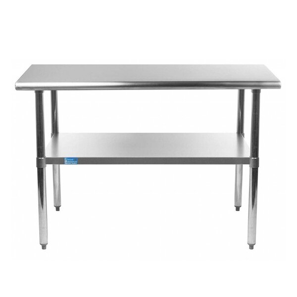 Stainless Steel Top with Galvanized Steel Legs and Undershelf Sapphire Manufacturing Commercial Worktable 60 Wide x 18 Deep x 36 High 