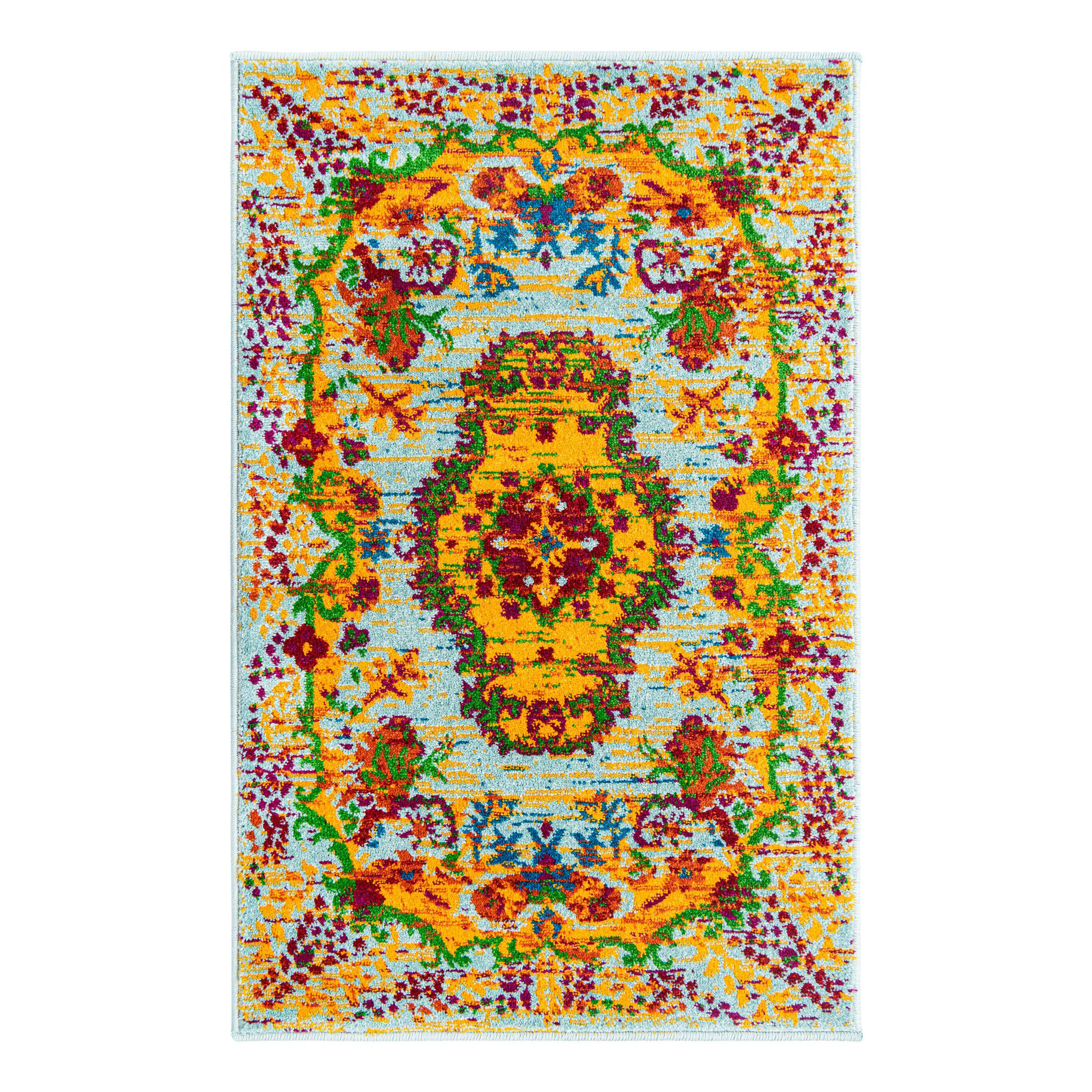 Bungalow Rose Performance Aqua Rug Wayfair