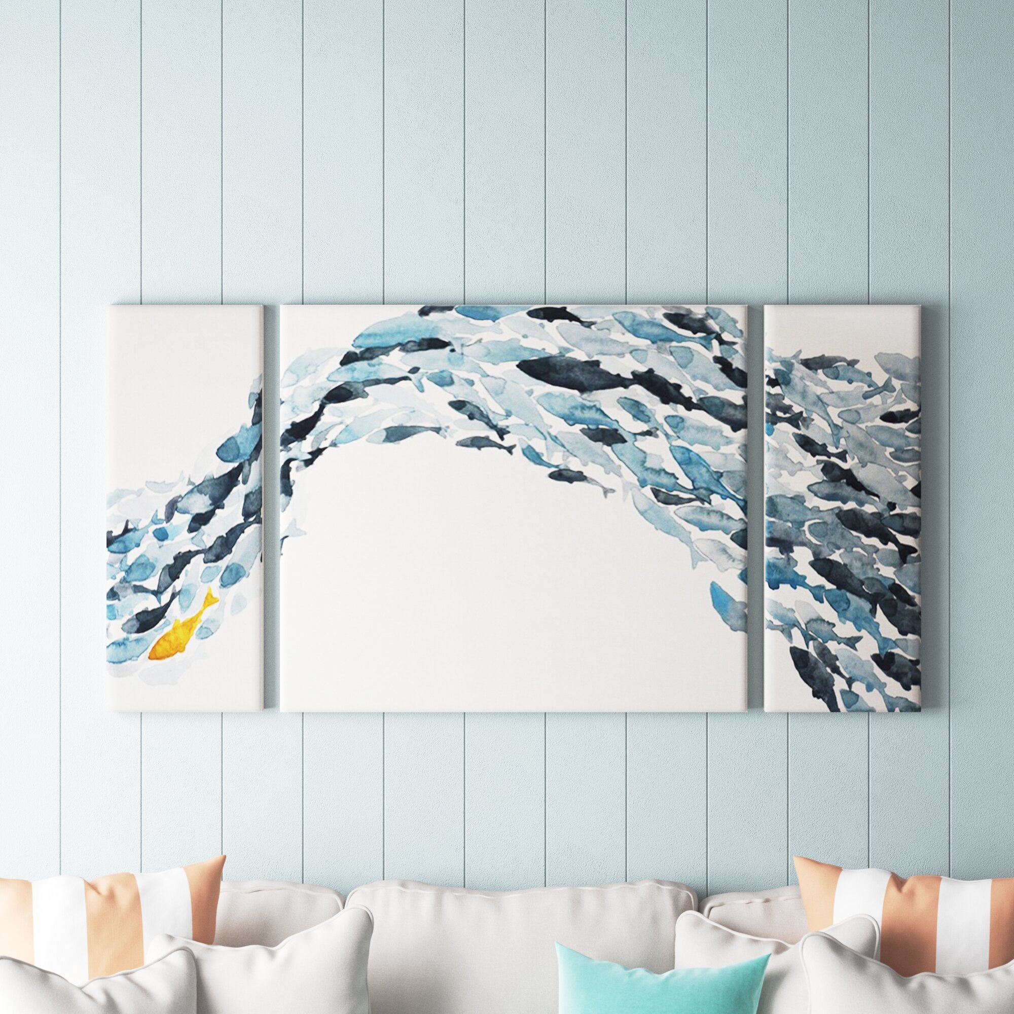 Love In Tides Way Offset Canvas Print Large Picture Wall Print 