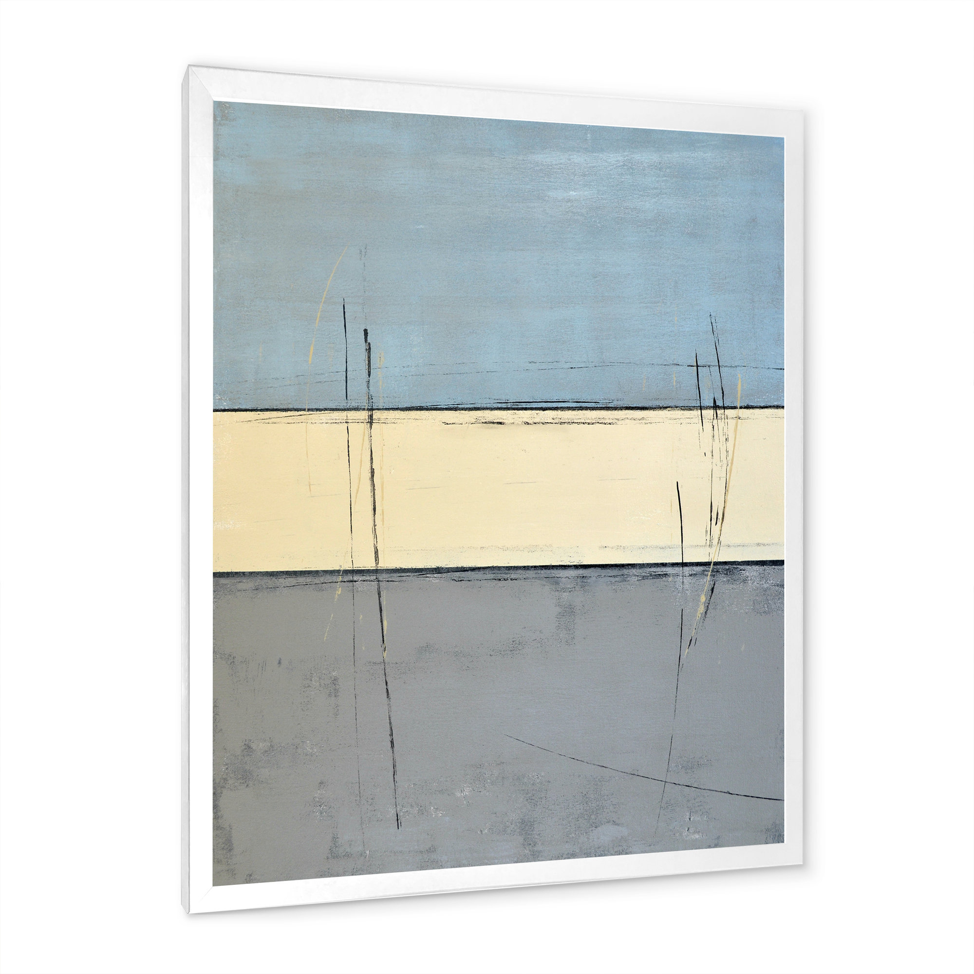 Wrought Studio Grey And Blue Abstract Art II Gray And Blue Abstract Art