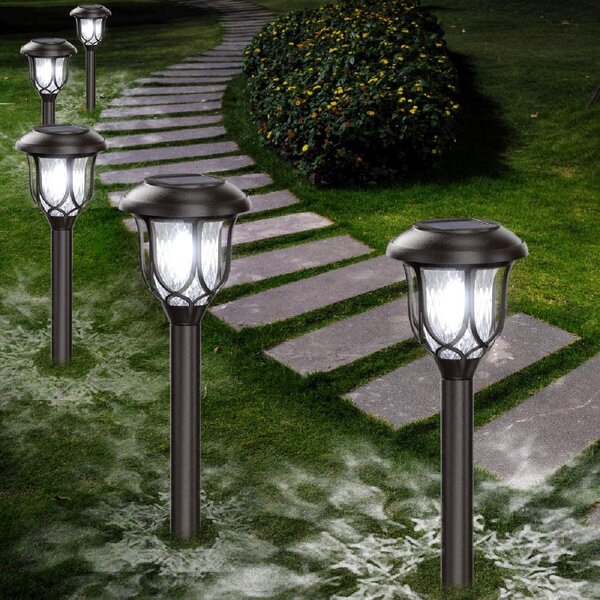 Garden Outdoor RGB 8 LED Solar Landscape Spotlight Waterproof Yard Pathway Lamp 