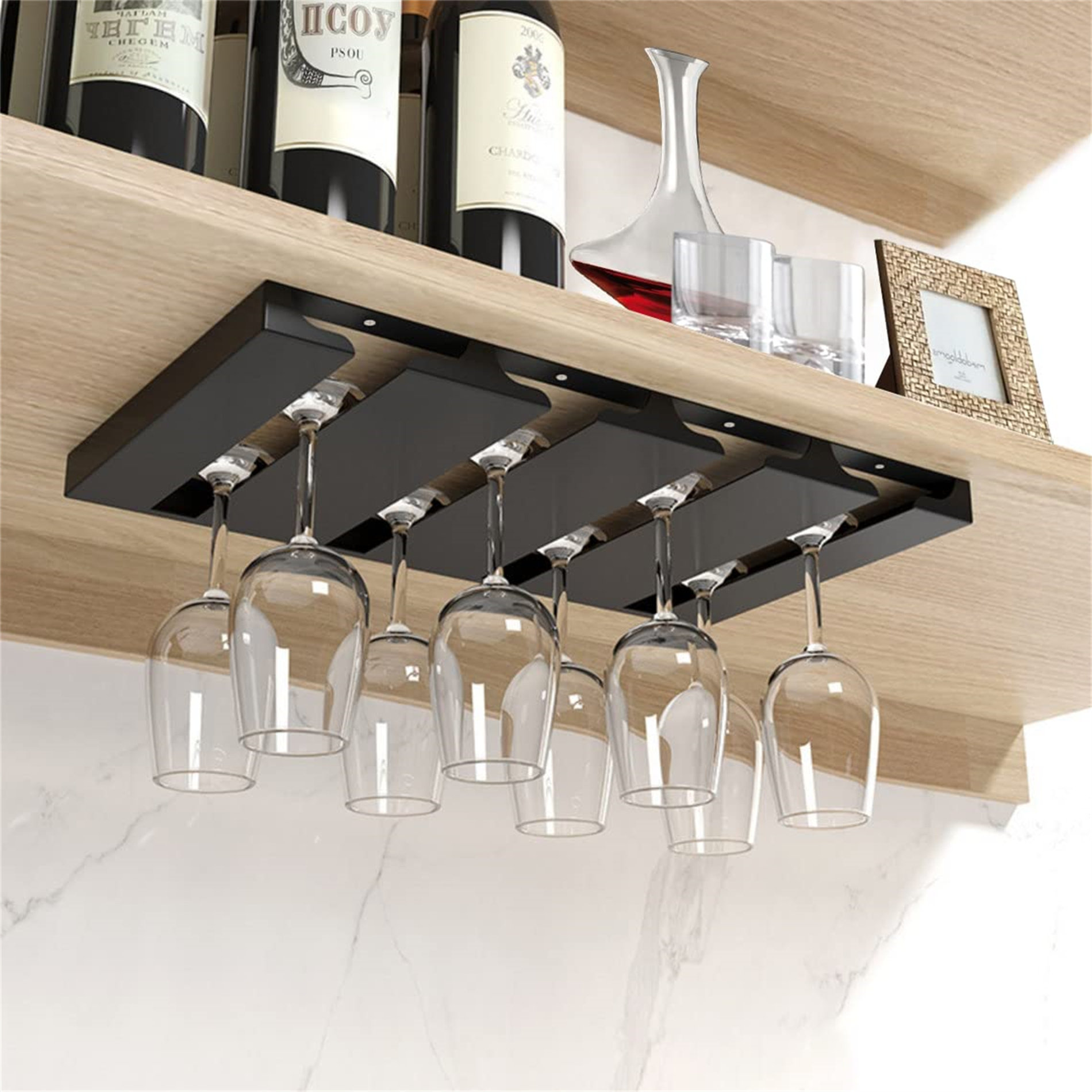 Belfry Kitchen Parlington Wine Glass Rack Under Hanging