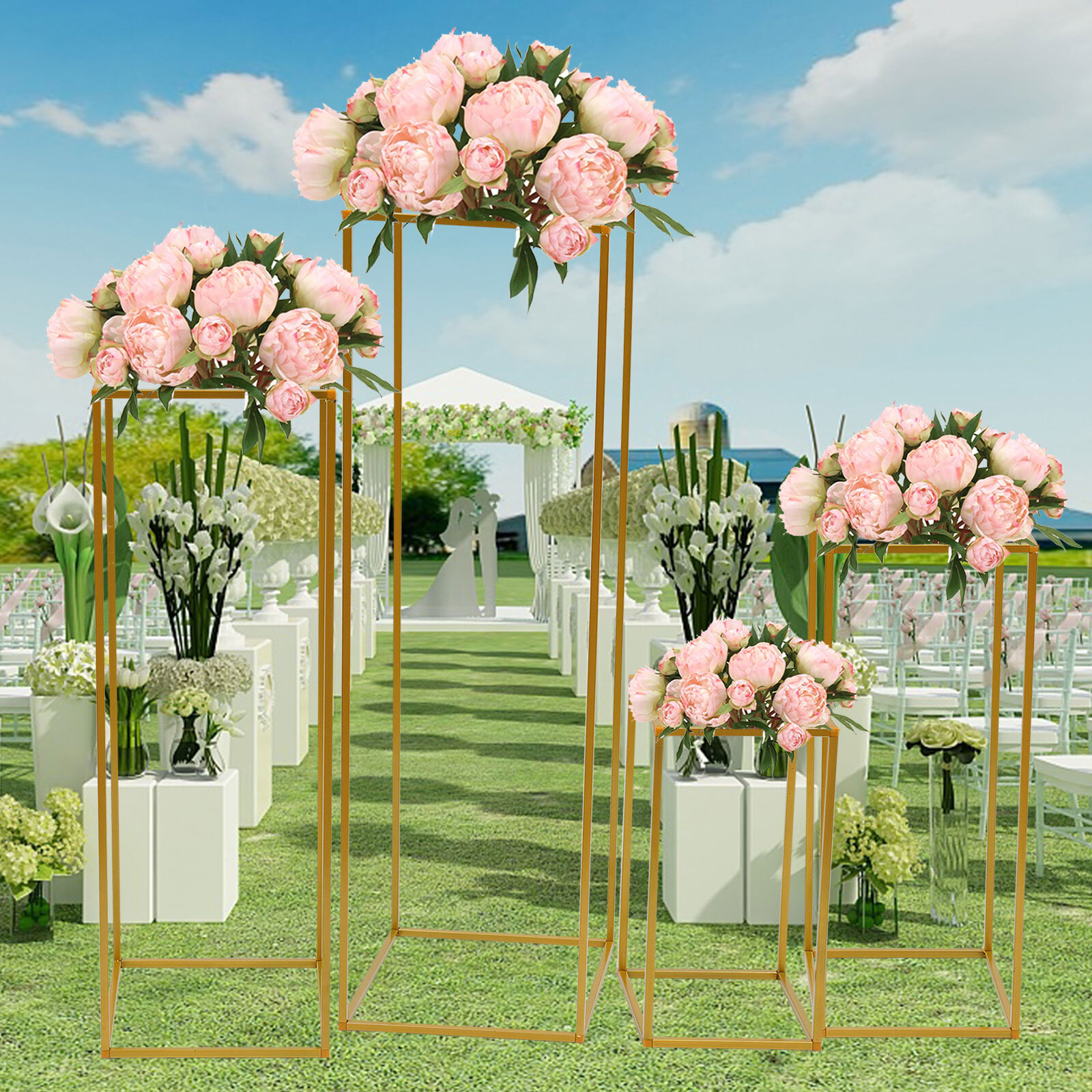 Lomana 4 Piece Wedding Flower Stand Set | Wayfair