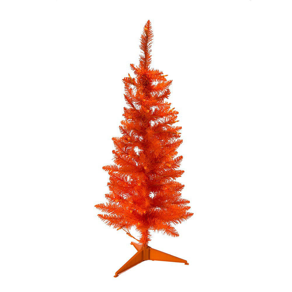 Kurt Adler 3' H Slender Orange Artificial Christmas Tree Wayfair