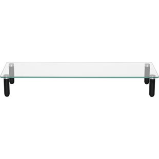 Lorell 4-Leg Single Shelf Glass Monitor Stand
