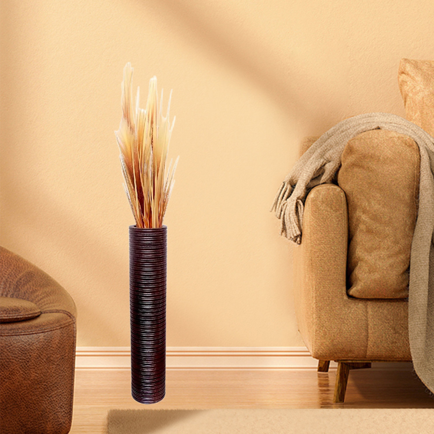 ZHILAI TENGSHUN TRADING INC Wood Floor Vase Wayfair