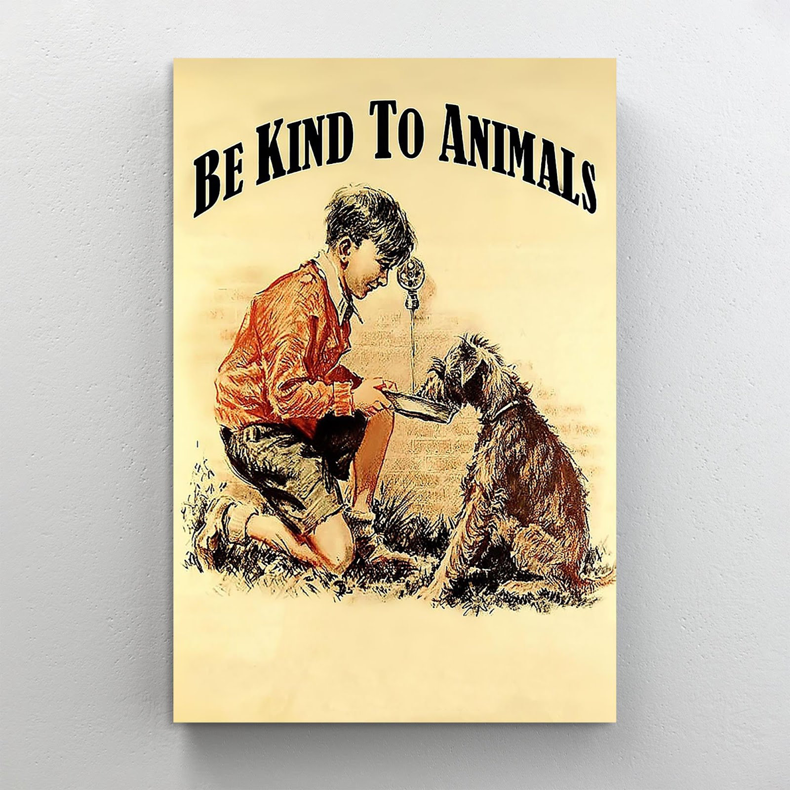 Winston Porter Veterinary Be Kind To Animals - 1 Piece Rectangle Graphic  Art Print On Wrapped Canvas - Wrapped Canvas Graphic Art | Wayfair