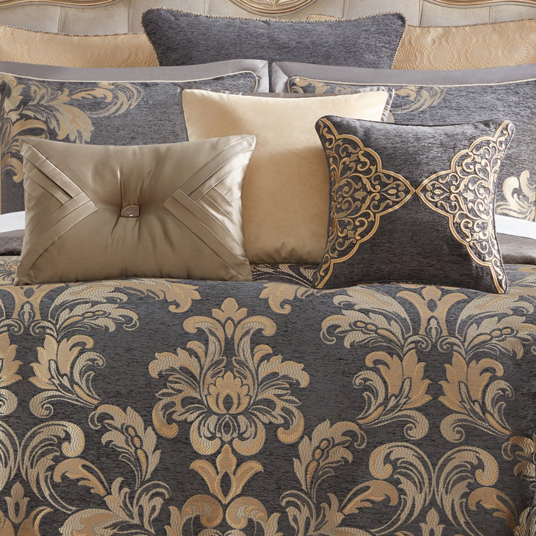 Waterford Bedding Waterford Everett Grey Decorative Throw Pillows - Wayfair Canada