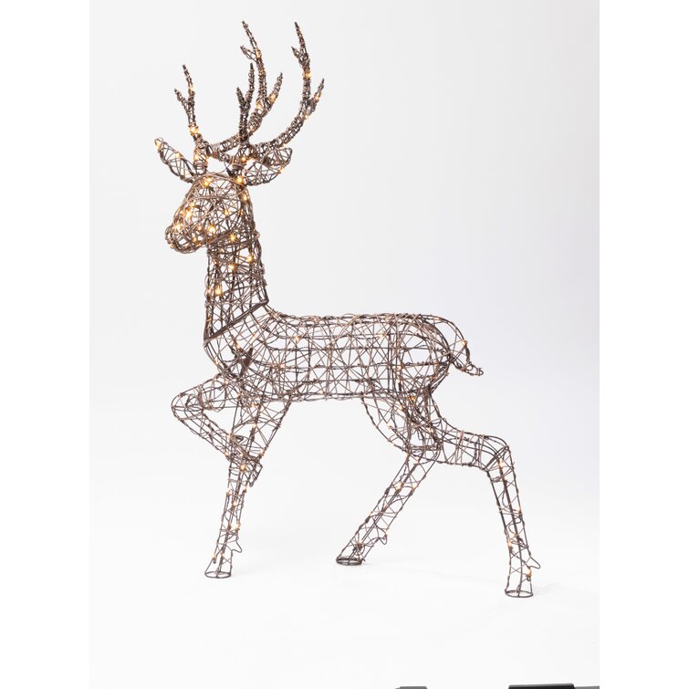 NOMA 180 Warm White Led - Standing Wicker Stag | Wayfair.co.uk
