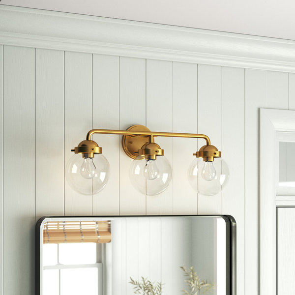 brushed brass bathroom light