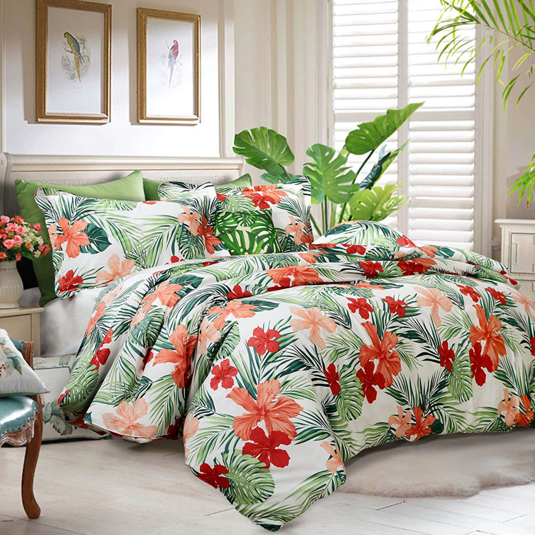 hawaiian print bedspreads