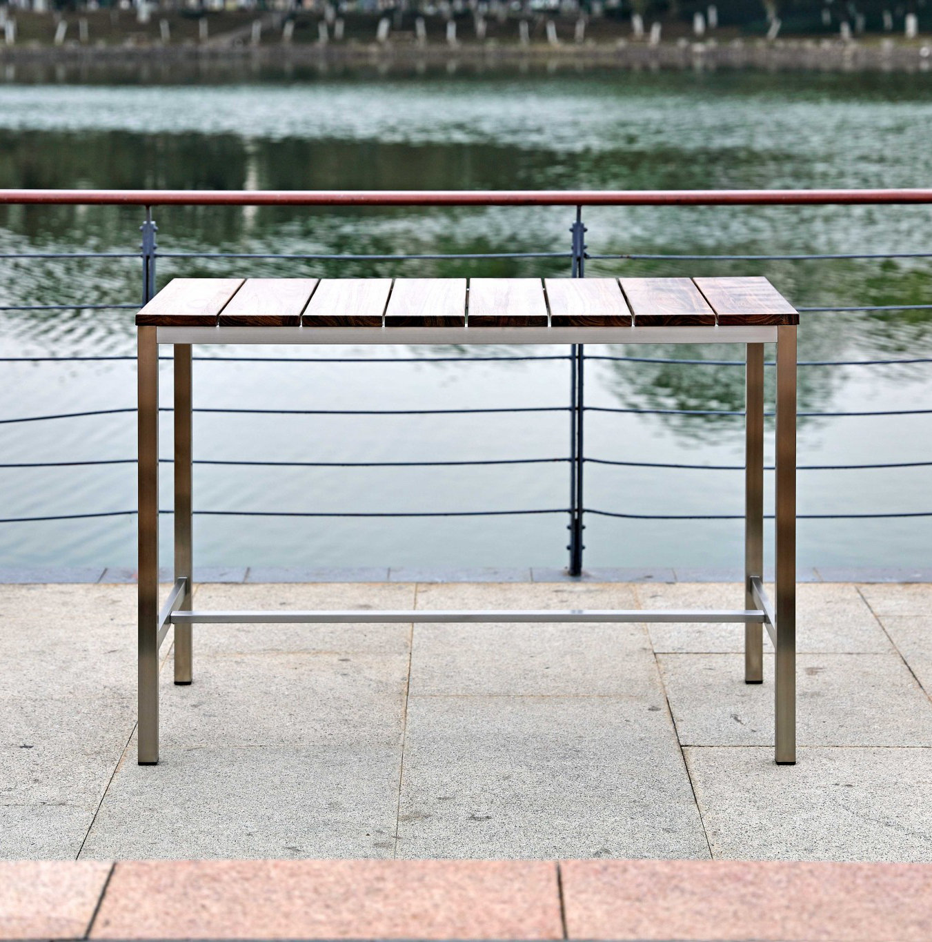 Hokku Designs Aphsana Teak Outdoor Bar Table Wayfair