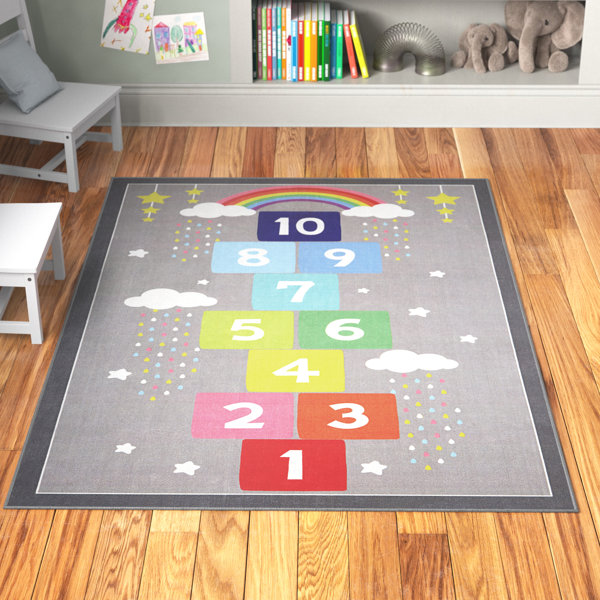Kids Childrens Machine Washable Play Mat Carpet Rug Space Design 80 x 110 cm 