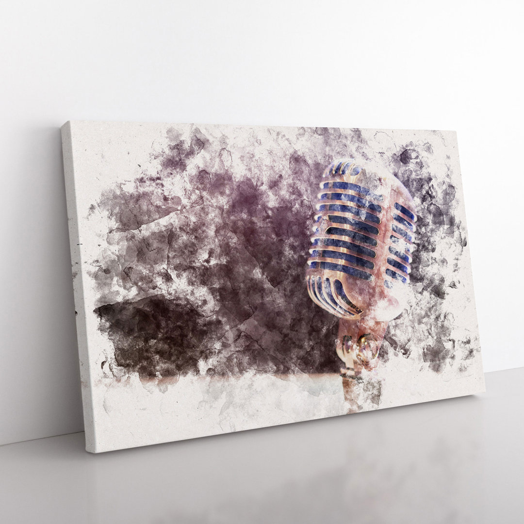 Ebern Designs Steel Vocal Microphone Watercolour