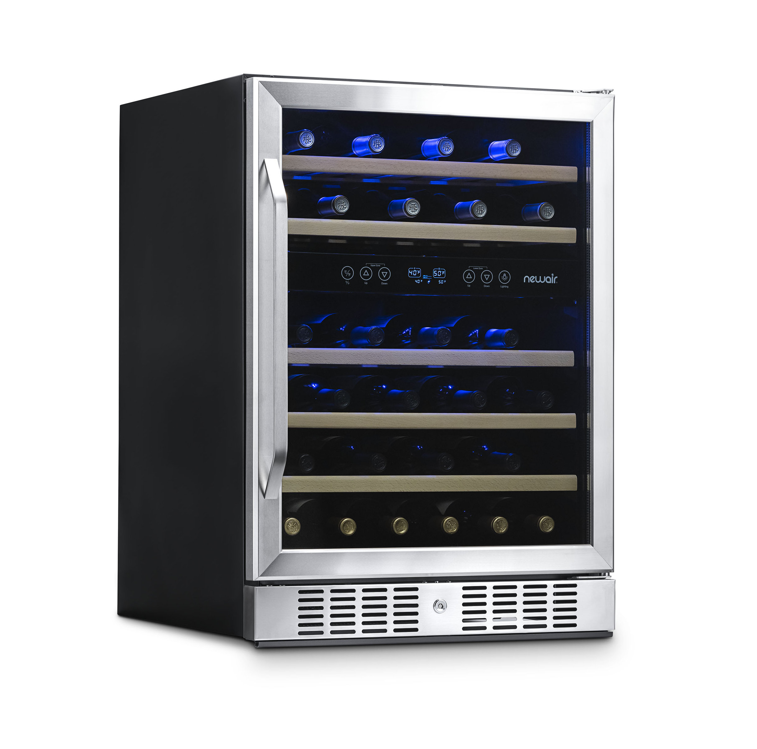 NewAir 46 Bottle Dual Zone Freestanding/BuiltIn Wine Refrigerator