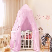 Quick Easy Installation Crib Netting Bed Canopies Pink Universal Mosquito Net Single Entries All Size Bed Canopy Netting for Indoor or Outdoor No Chemicals Added
