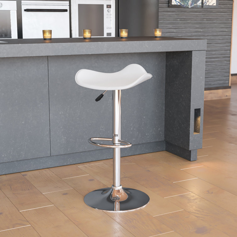 adjustable height chrome bar stool