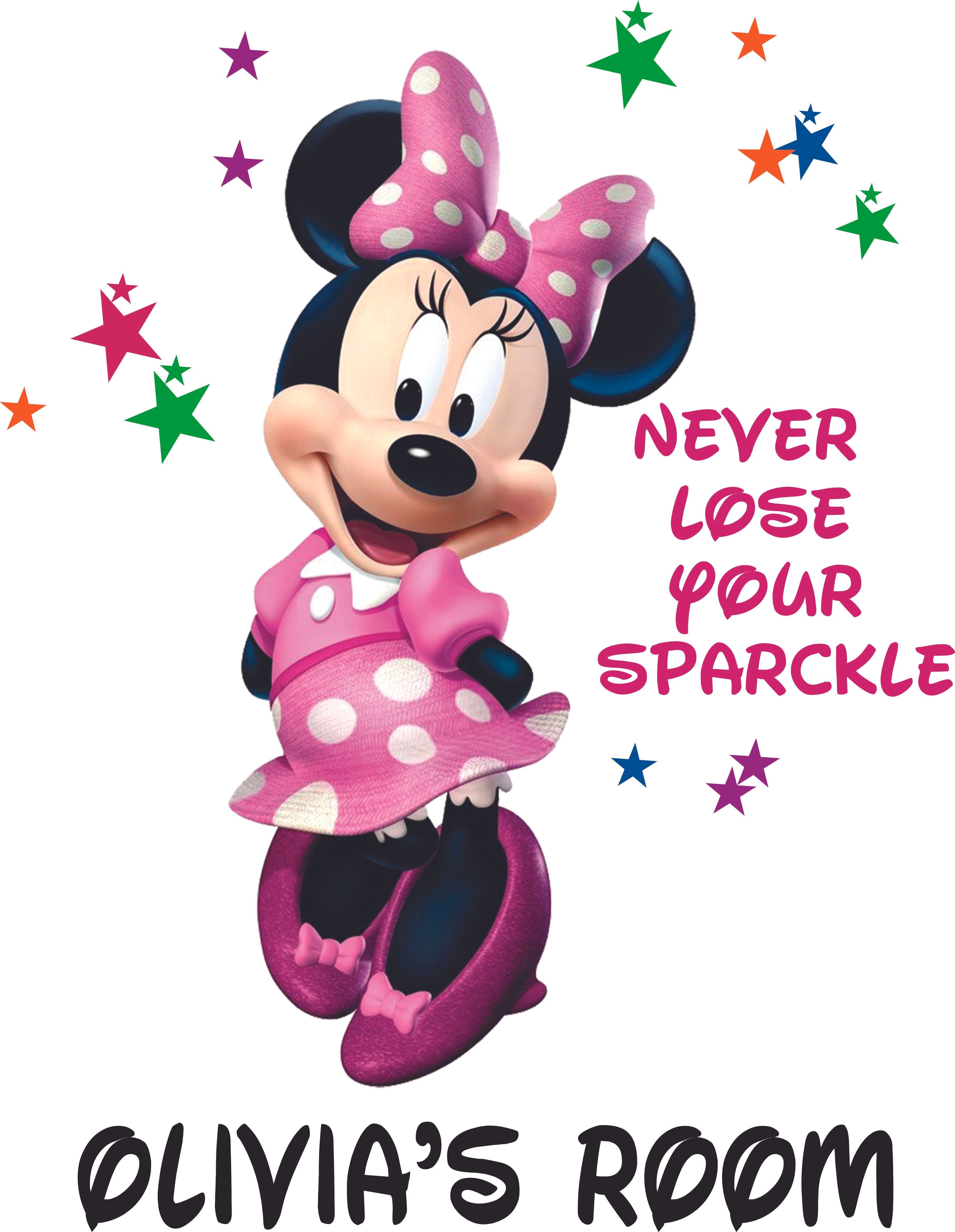 Design With Vinyl Minnie Mouse Never Lose Cartoon Customized Wall Decal |  Wayfair