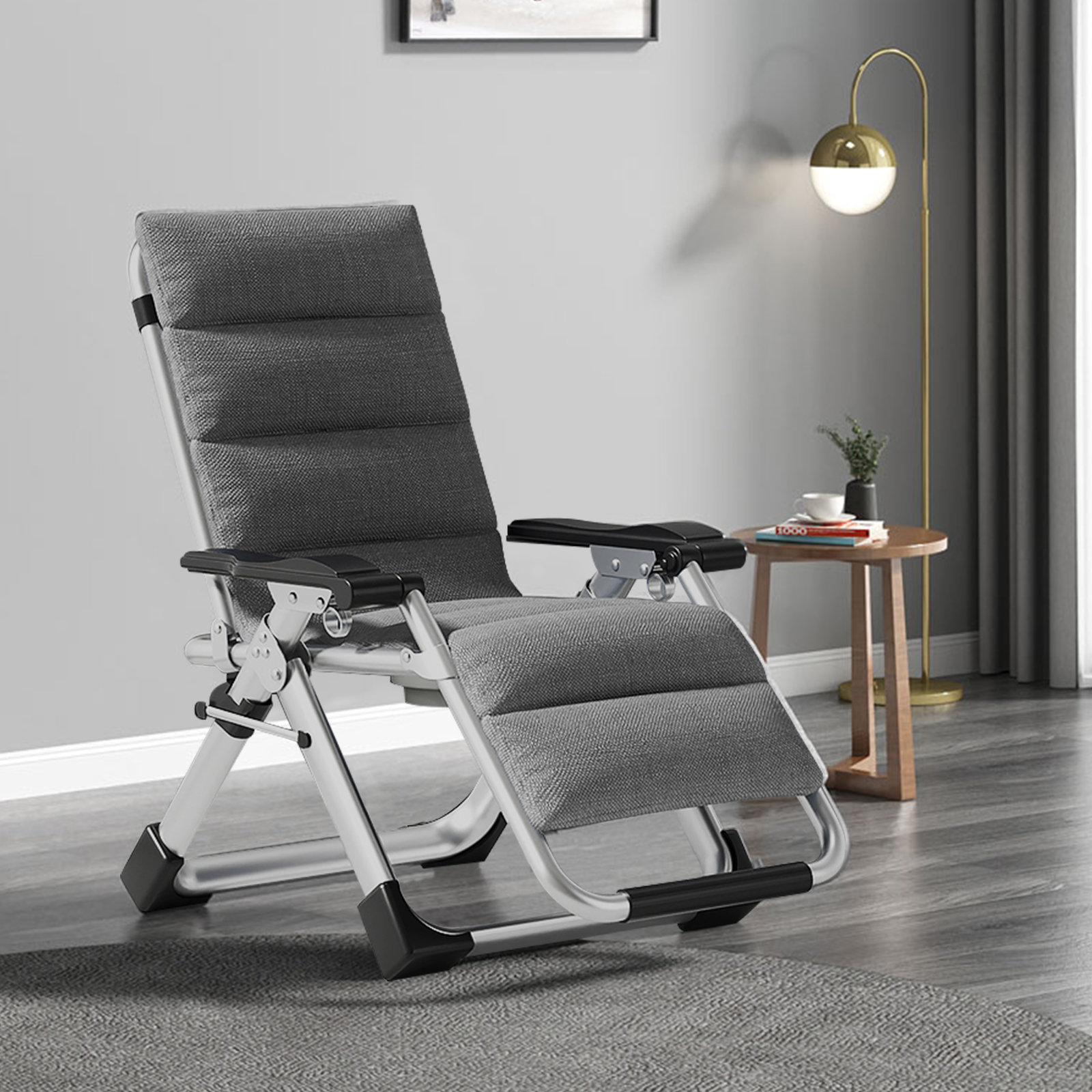 Arlmont & Co. Halback Reclining Zero Gravity Chair with Cushion