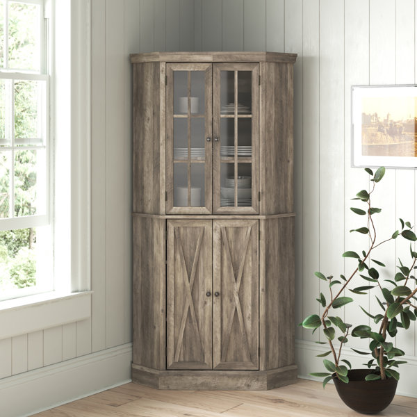 Country Tuscan Hardwood Design Toscano Exclusive 26" High Wall Curio Cabinet 