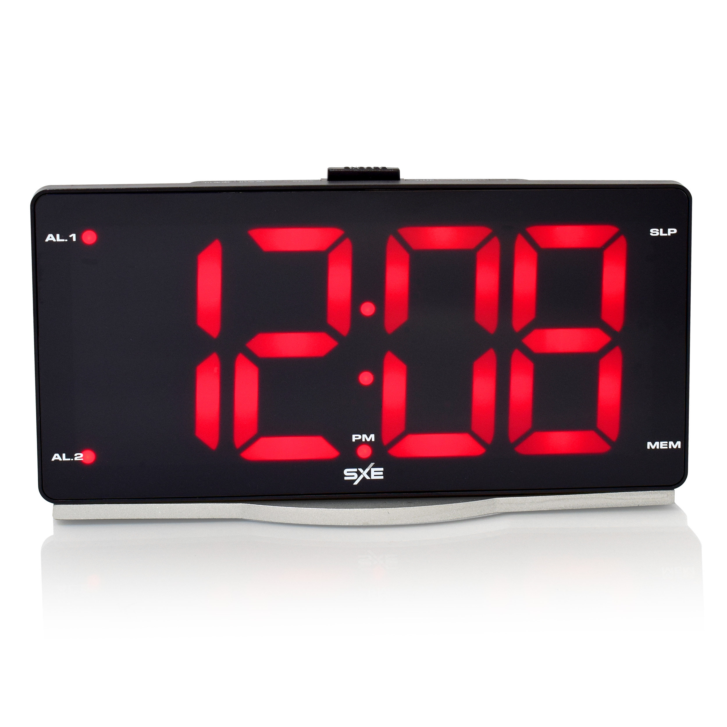 SXE Extra Large Time Display Alarm Clock With 2 USB Charging Ports