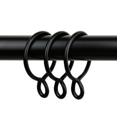 Details about   18 Large Black Nickel Curtain Pole Rings for 45mm Poles Lined STRONG Metal Hook 