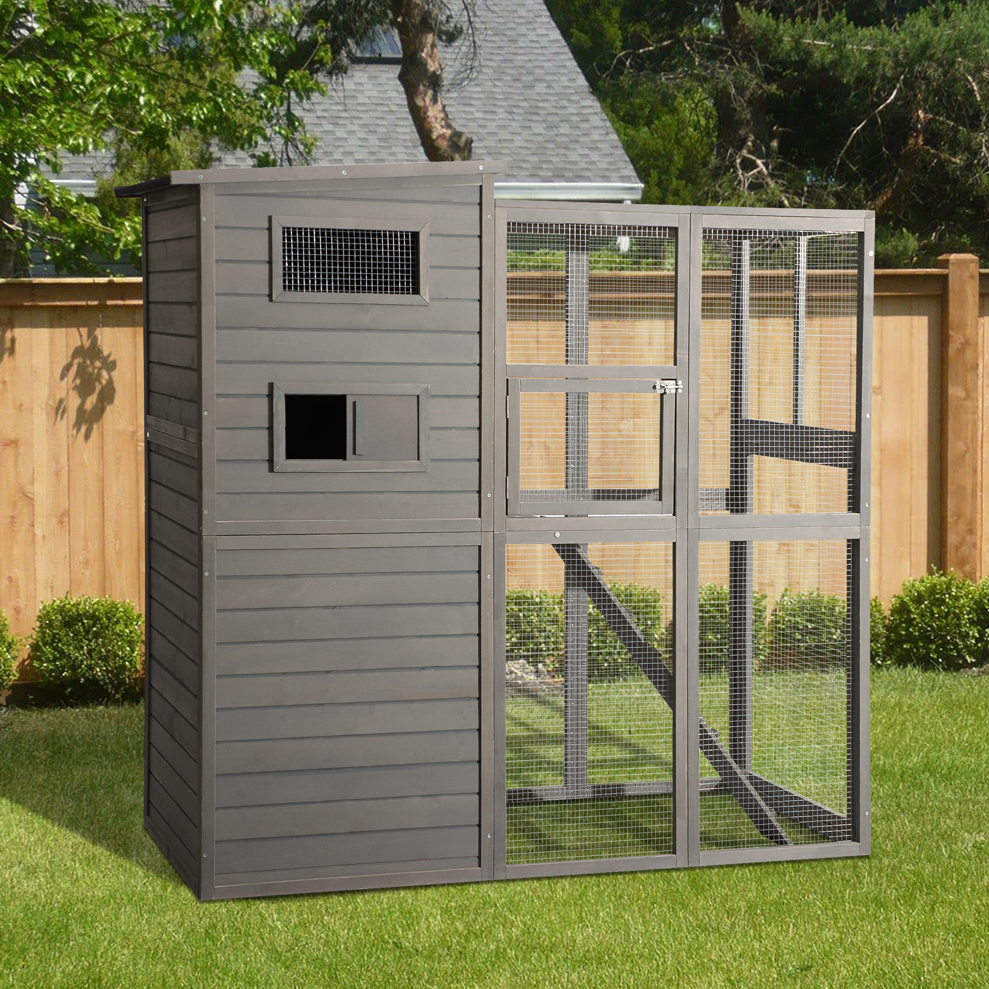 GIODIR Wooden Outdoor Cat House Wayfair
