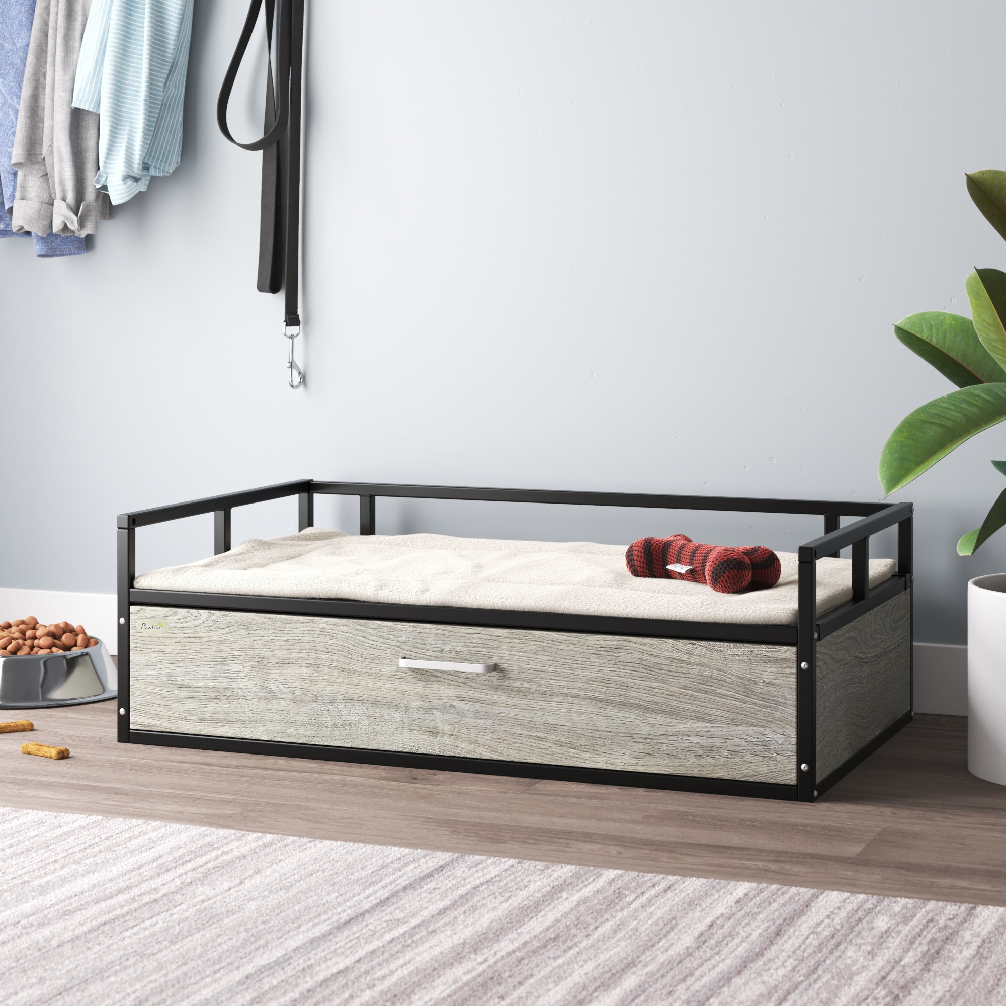 dog bed with storage drawer