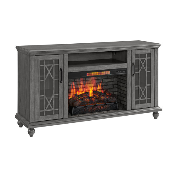 Tv Stand Electric Fireplace With Bluetooth Speakers | Wayfair