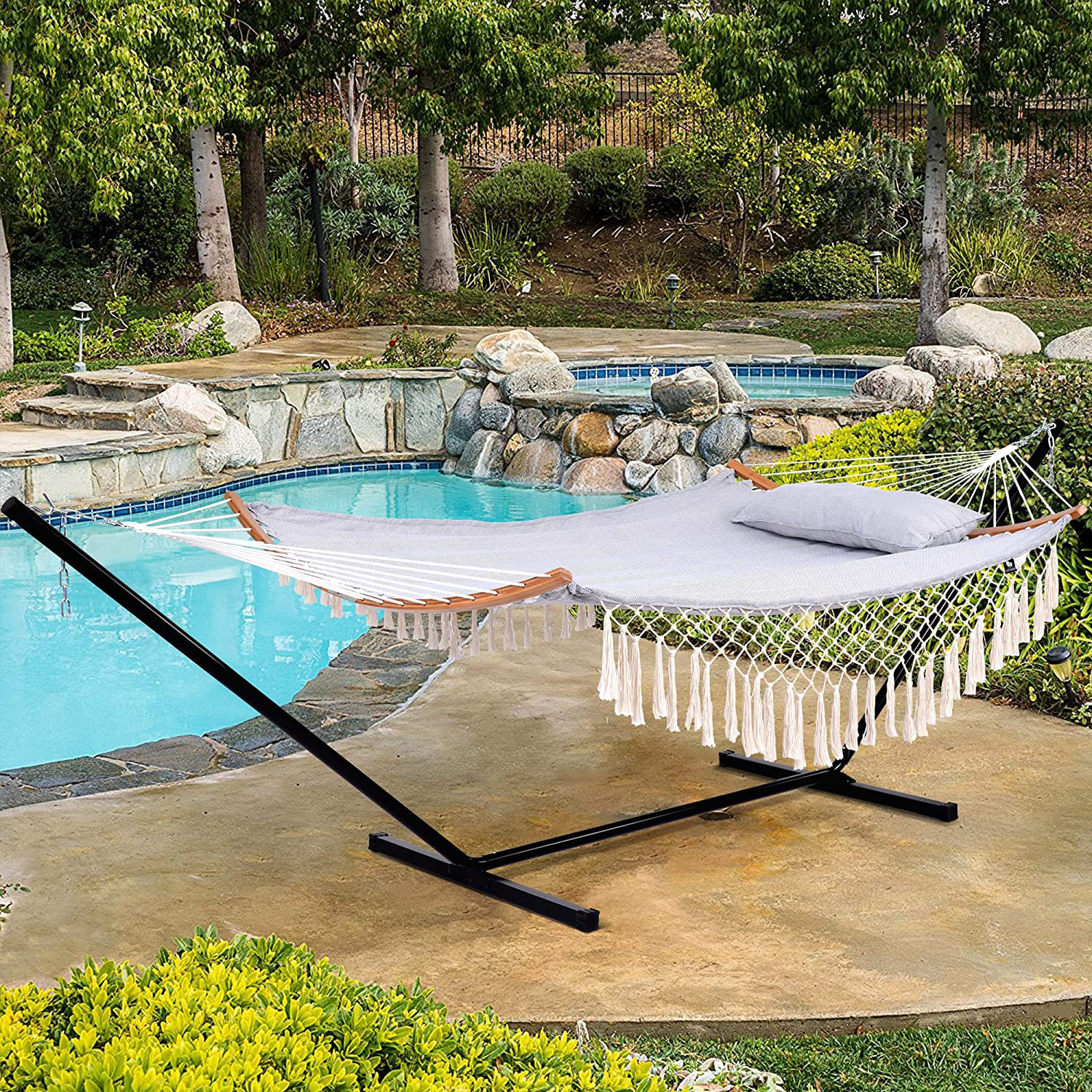 Dakota Fields Shingadia Double Spreader Bar Hammock with Stand Wayfair