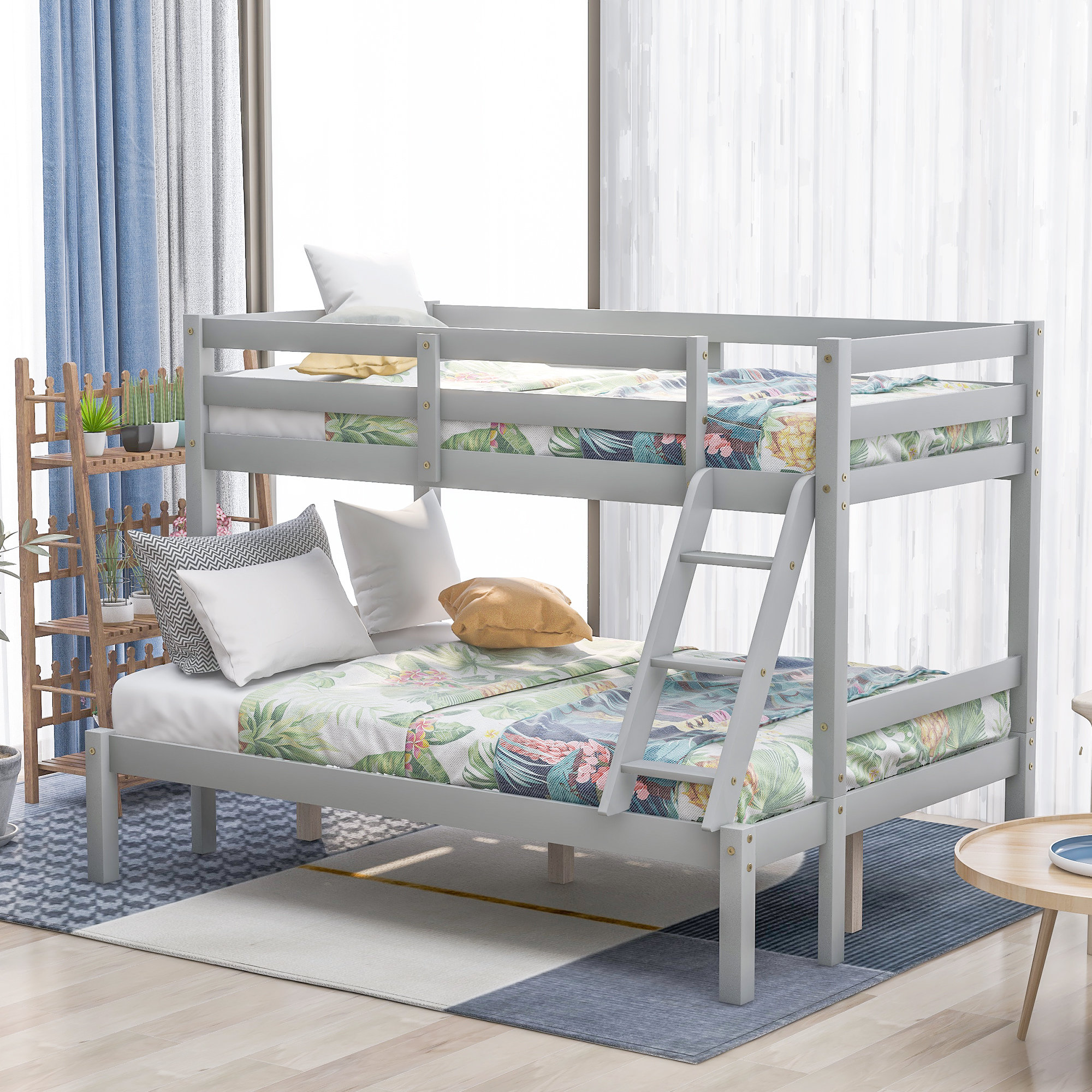 Harriet Bee Eligia Twin Over Full Solid Wood Standard Bunk Bed by