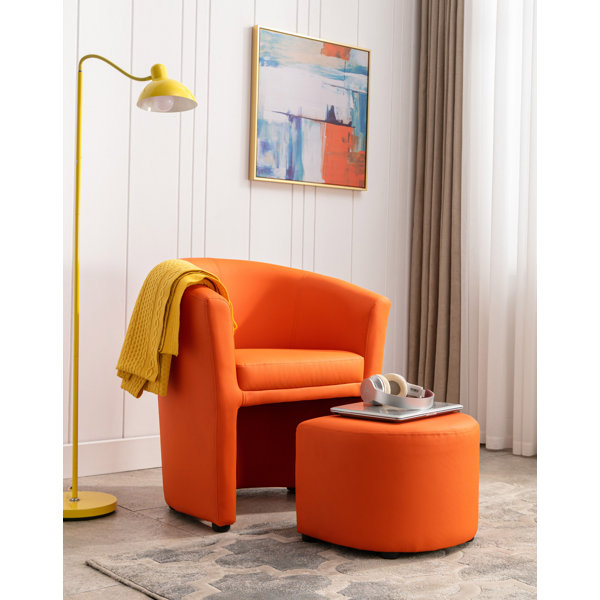 Ebern Designs Babumba Upholstered Barrel Chair & Reviews | Wayfair