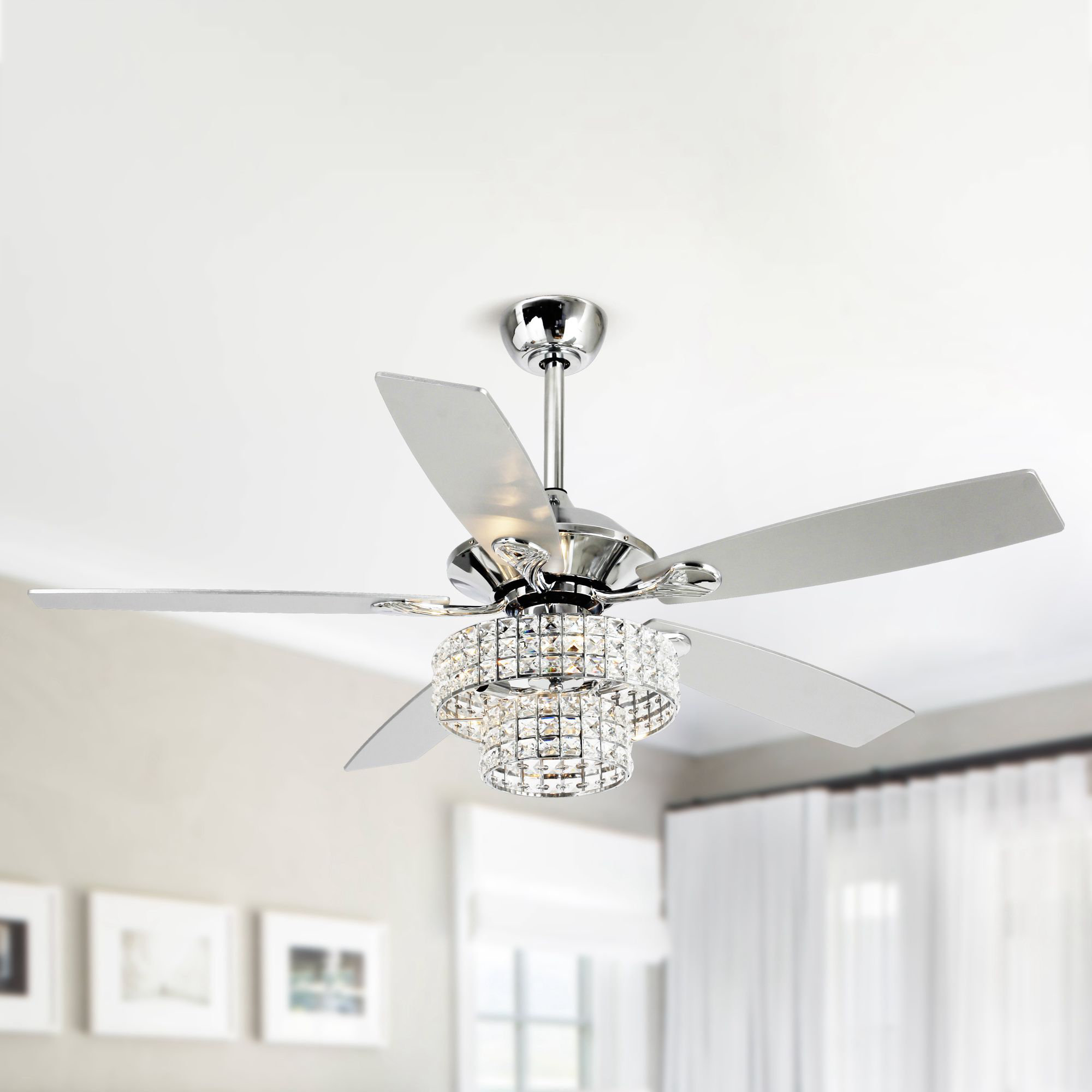 Blade Crystal Ceiling Fan 