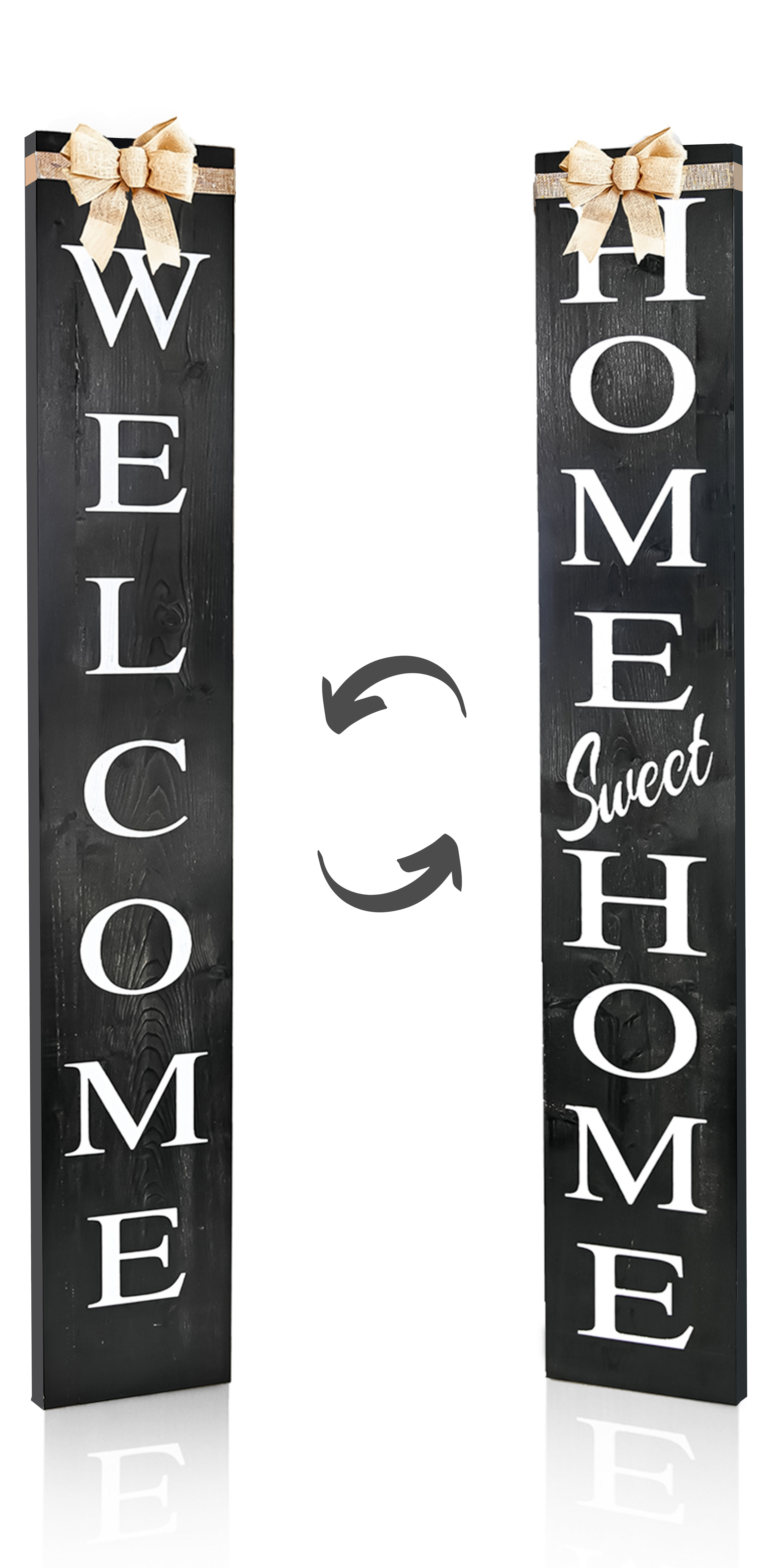 Gracie Oaks Outdoor 2In1 Sign For Front Door, Vertical