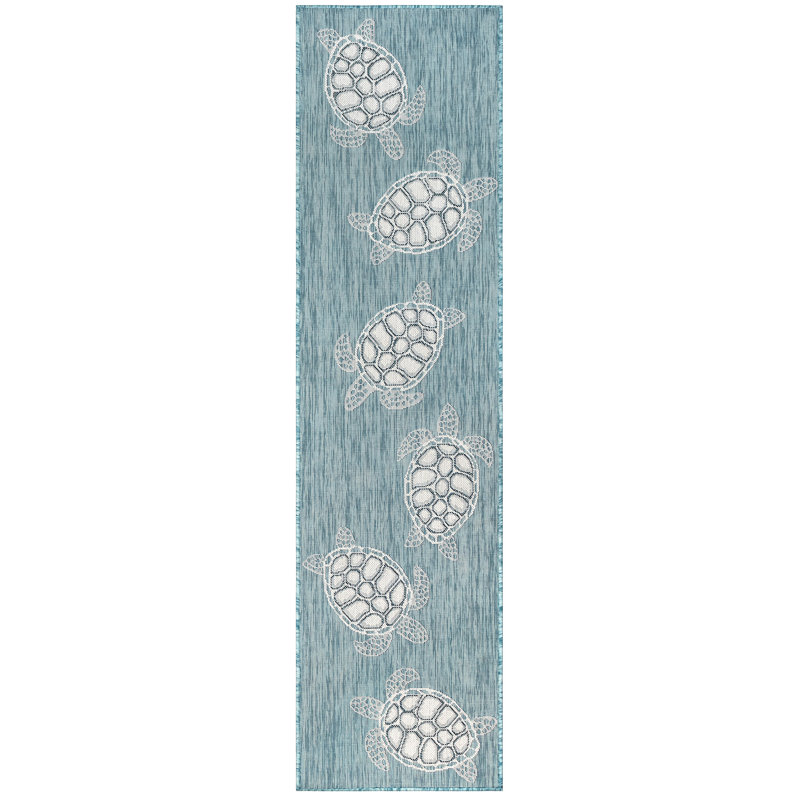 Sand & Stable Saldanha Aqua-Blue Indoor/Outdoor Rug & Reviews | Wayfair