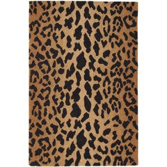 Beautiful Luxe Faux Fur Leopard Print Animal Rug 51" x 60" x 0.25" $375 New 