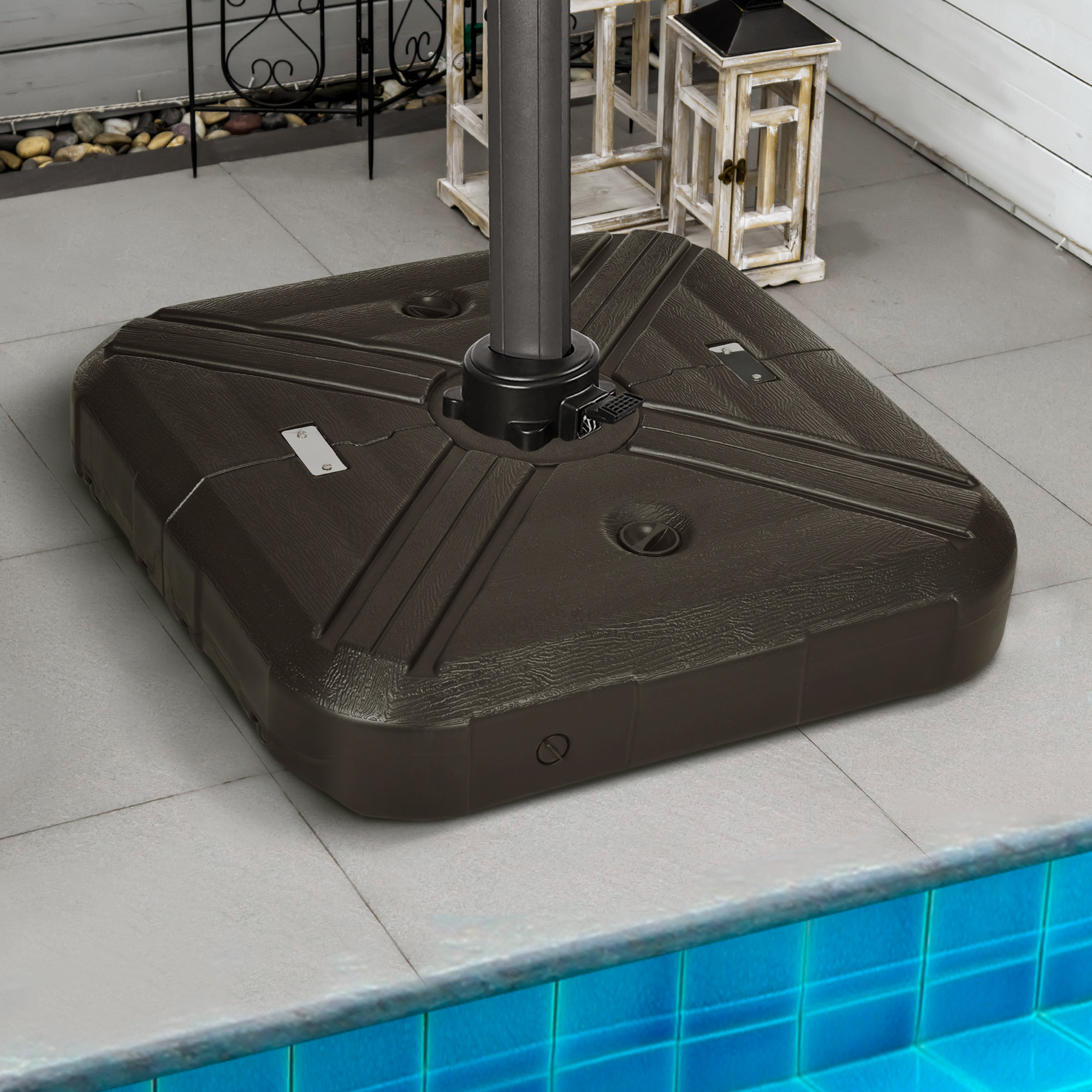 PURPLE LEAF 11ft Square Patio Cantilever Umbrella With Base - On Sale - Bed Bath & Beyond - 38926399