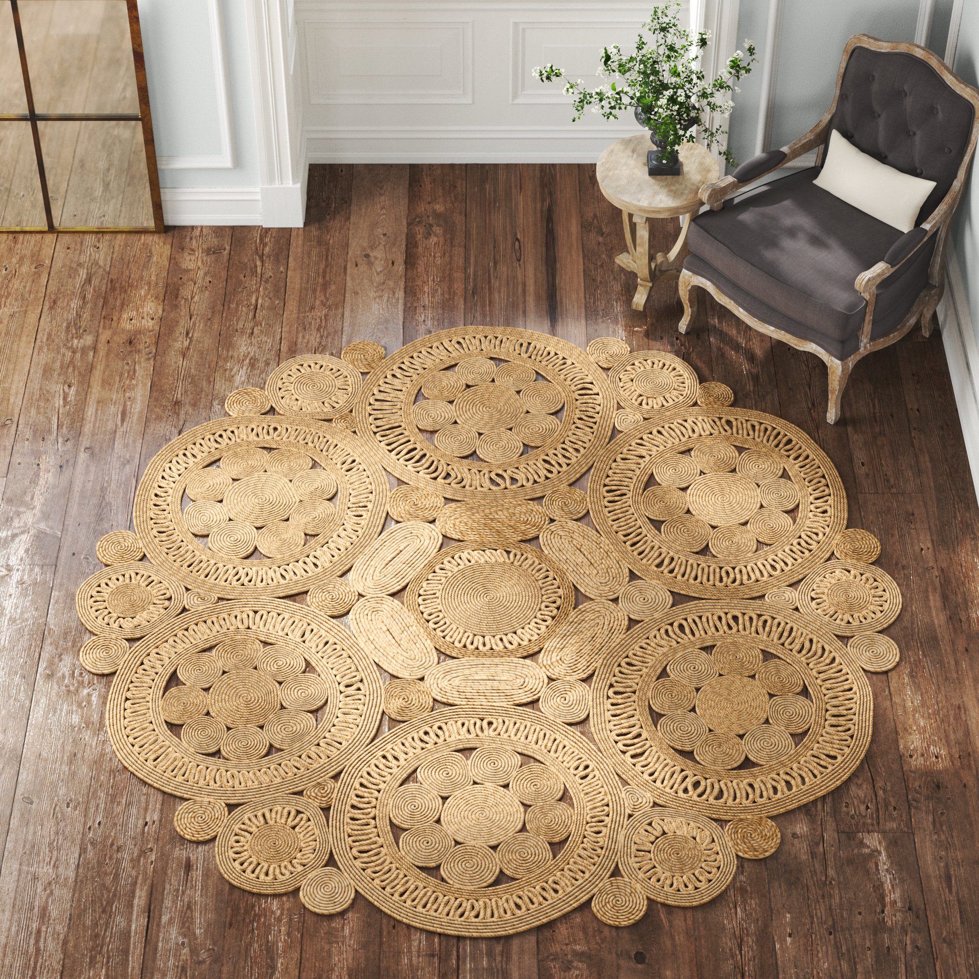 Kelly Clarkson Home Round Handmade Braided Jute/Sisal Natural Area Rug & Reviews Wayfair