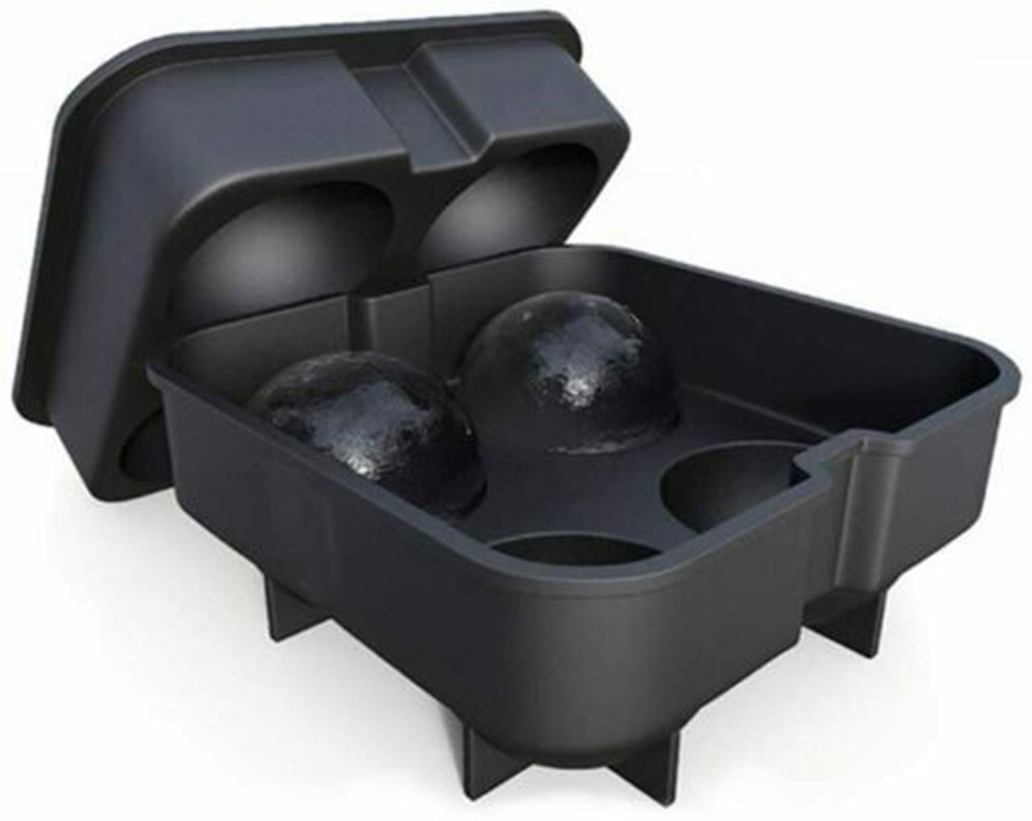 Prep & Savour Baldur Ice Balls Maker Round Sphere Tray Mold Reusable Four Round Ice Balls Cube