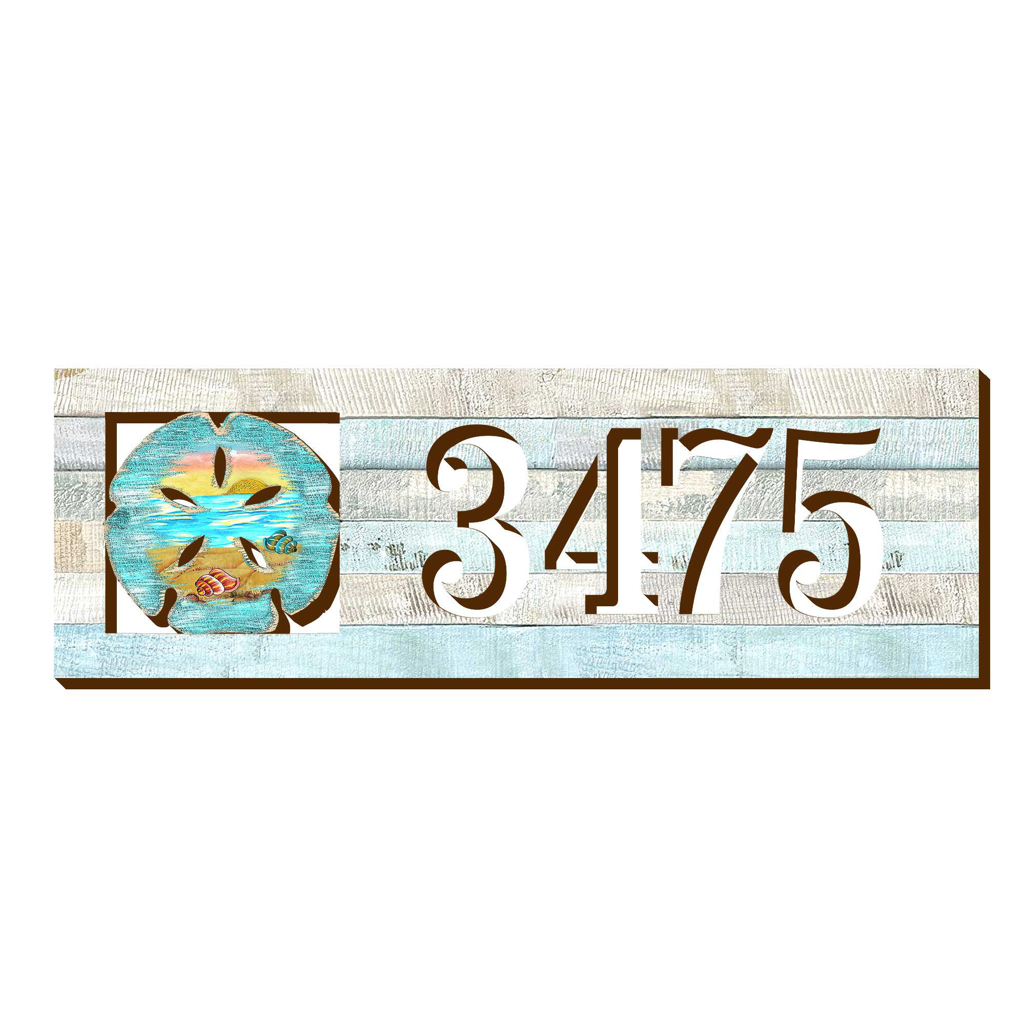 aMonogramArtUnlimited Sand Dollar 1-Line Address Sign | Wayfair