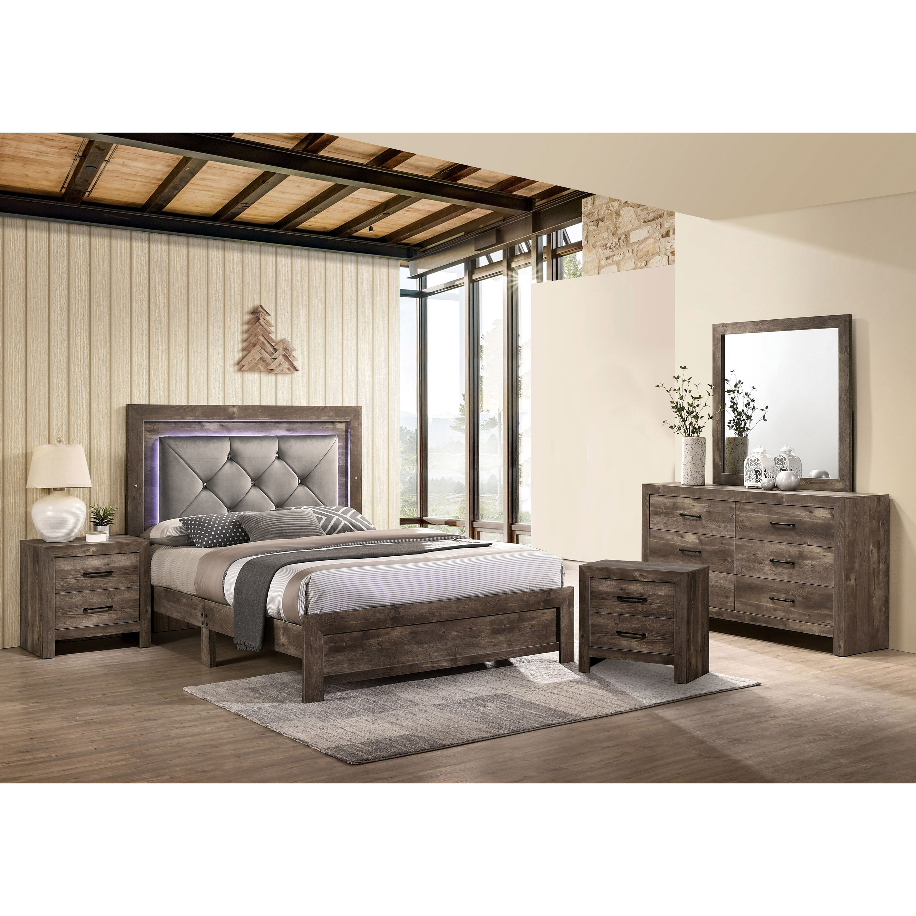 Loon Peak® Flynn Queen 5Piece Bedroom Set & Reviews Wayfair Canada