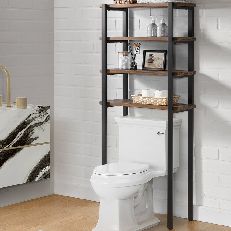 Cross Bar Metal Space Saver Over the Toilet 3 Shelf Towels Storage Bathroom Bath 