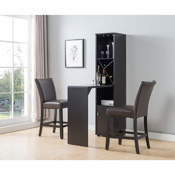 Red Barrel Studio® Kacy Bar Set with Wine Storage | Wayfair