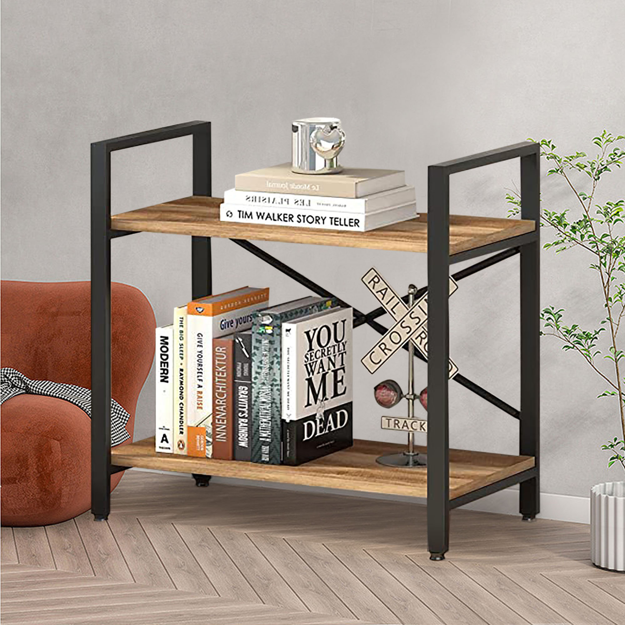 17 Stories 23'' H x 24'' W Steel Ladder Bookshelf Wayfair