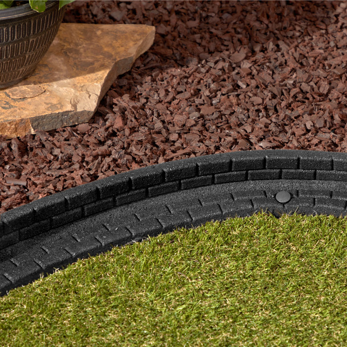 Rubberific 4 ft. Brickface Rubber Landscape Lawn Edging & Reviews | Wayfair