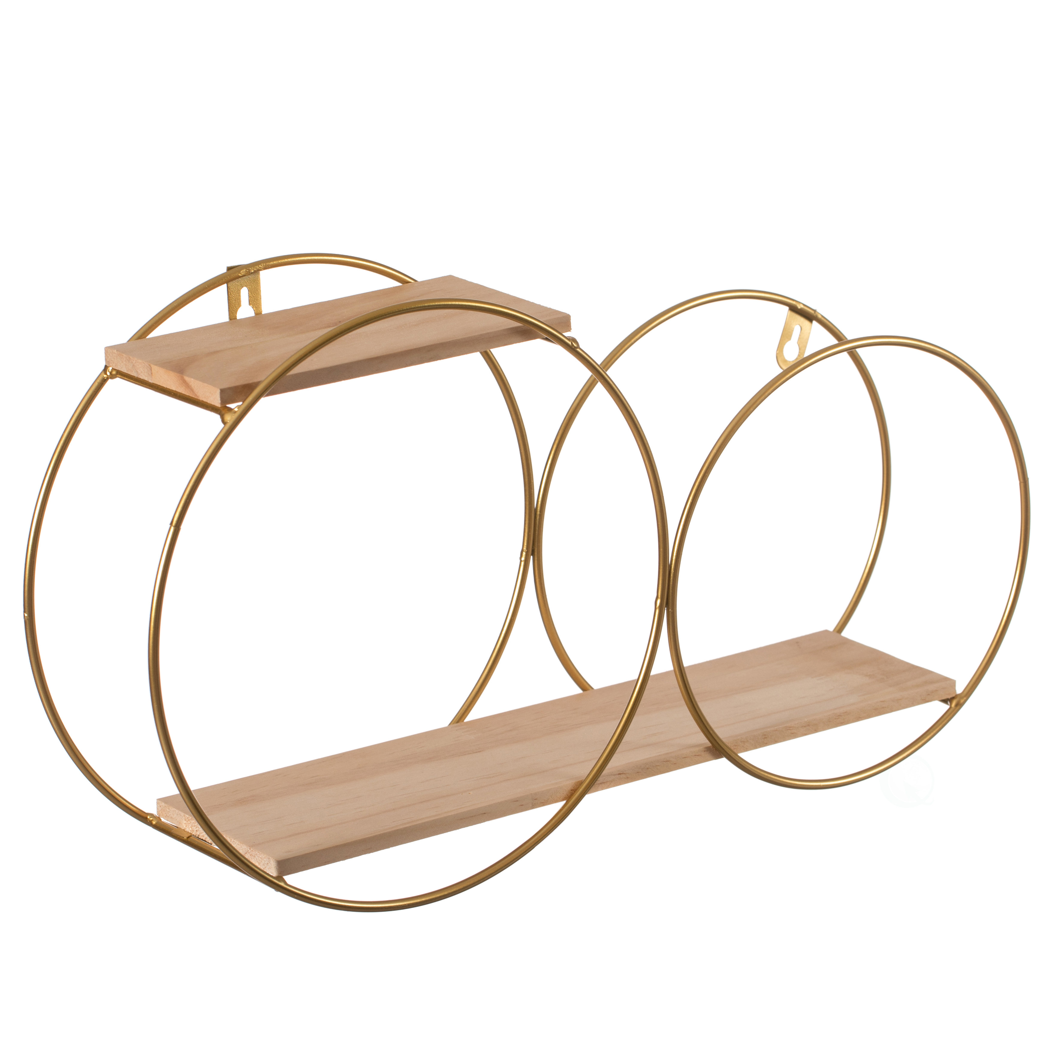 Everly Quinn Tiered Decorative Modern Round Accent Floating Shelf