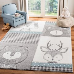 Animal Fox Multicolor Adorable Cute Durable Kids Area Rug Carpet MKDS1065 