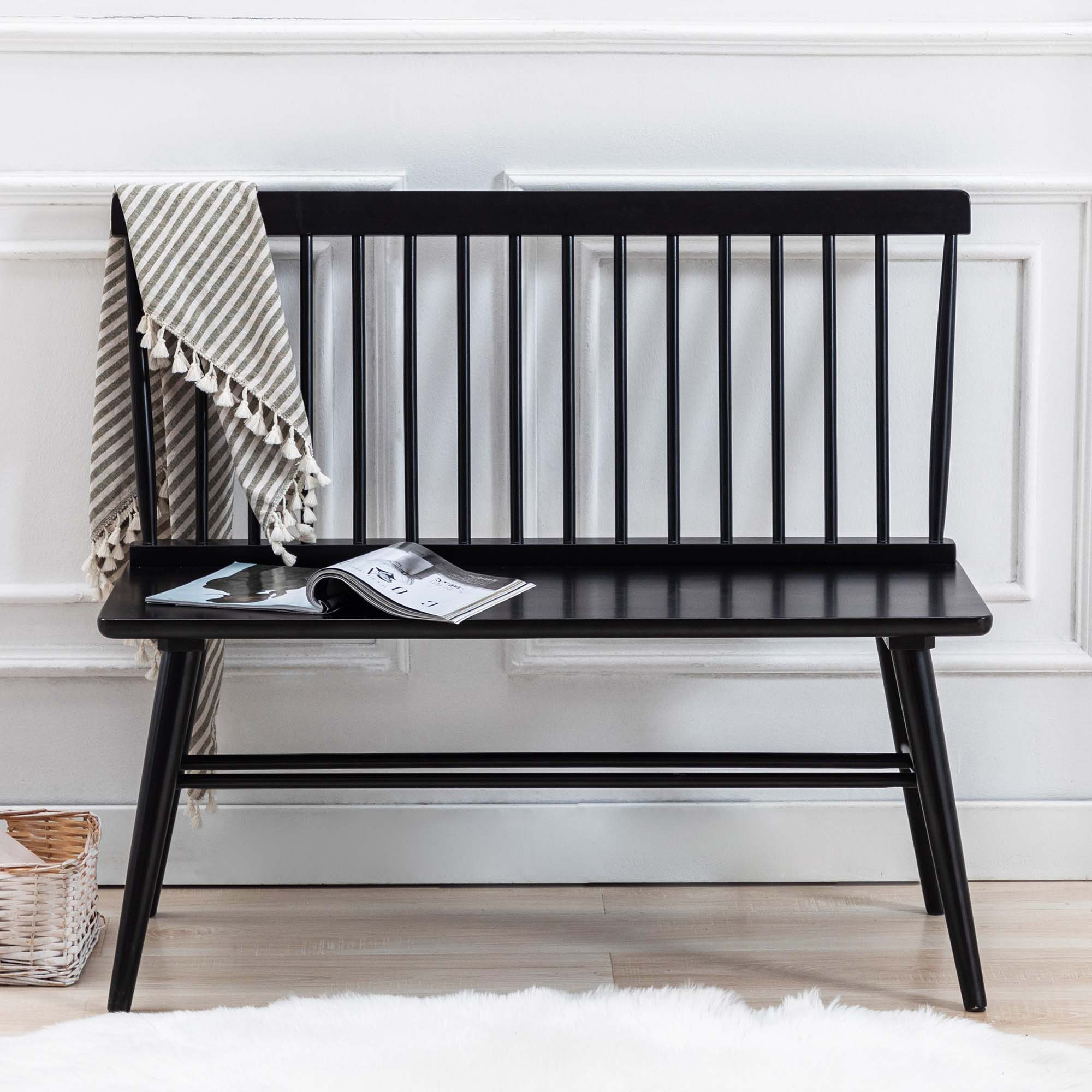 Laurel Foundry Modern Farmhouse Hadiya Solid Wood Bench & Reviews Wayfair